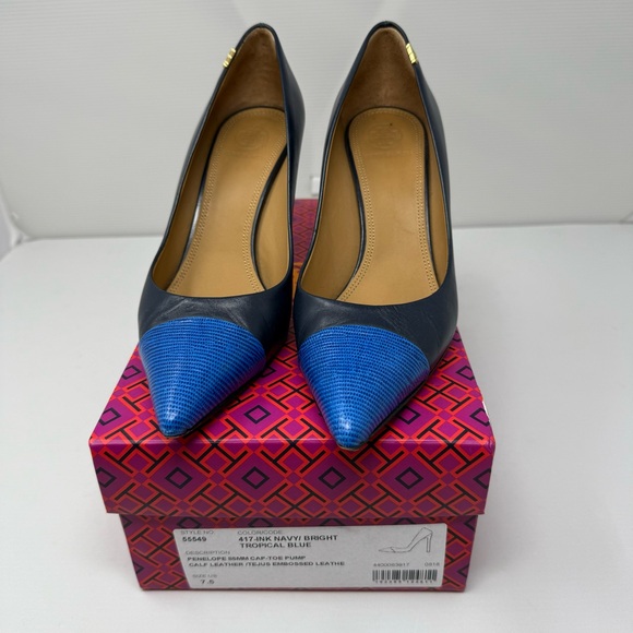 Tory Burch Penelope 85mm Captoe Pump - US7.5 - Picture 1 of 4